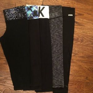 Pink Victoria Secret yoga crop